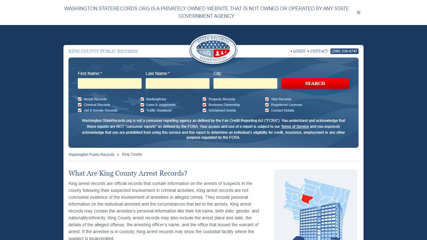 King County Arrest, Court, and Public Records | StateRecords.org